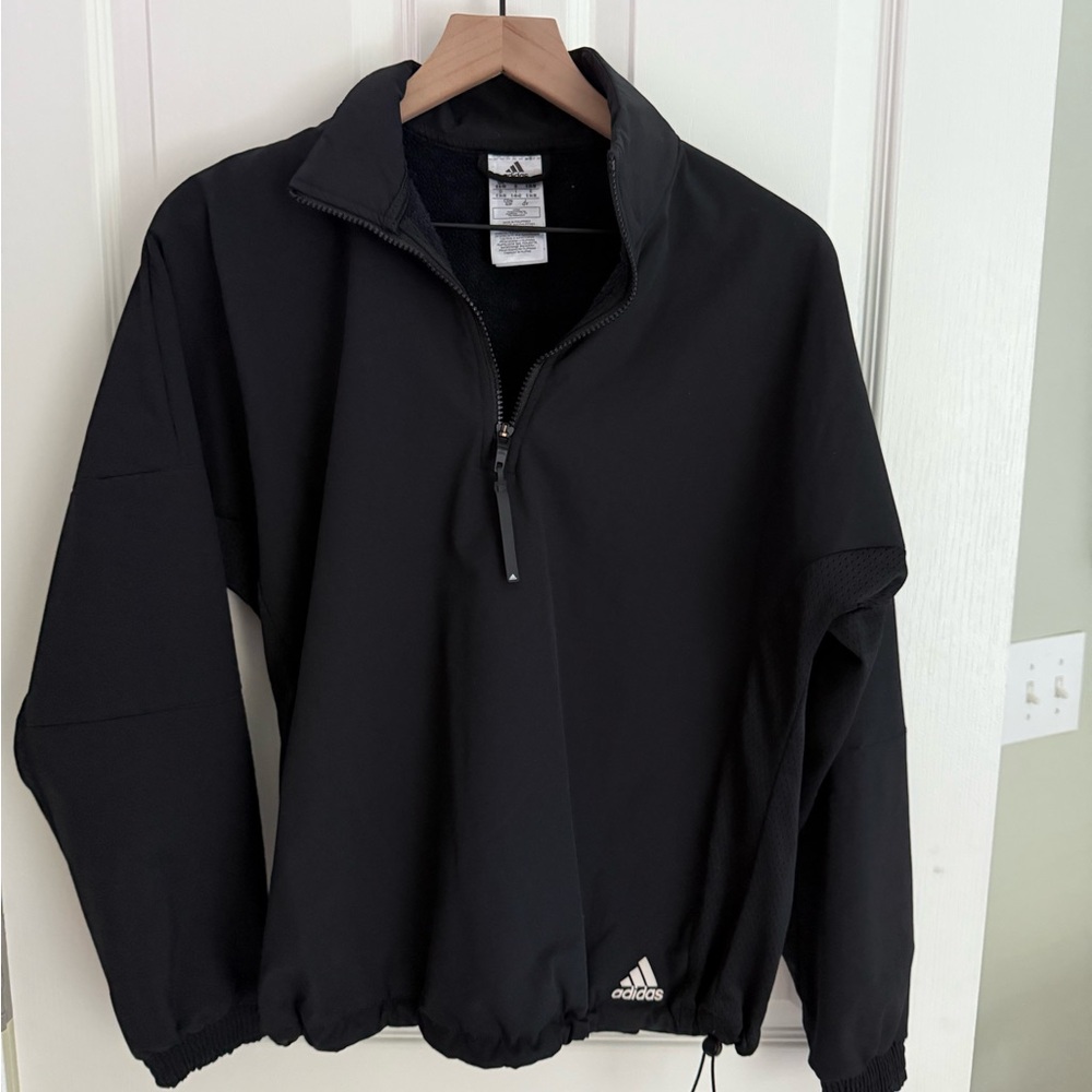 Adidas Women's Black Windbreaker Jacket
